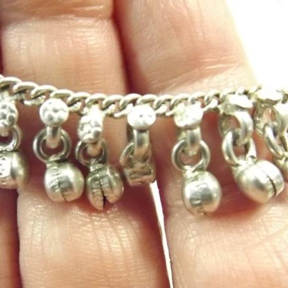 Indian Silver Hallmarked Baby Bead Bracelet - Picture 2 of 5